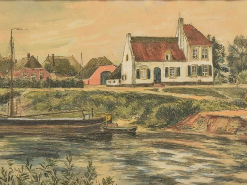 1875-Louis Landré - Il traghetto Rheden sull'IJssel